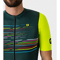 Веломайка мужская ALE MAGLIA MC / SS JERSEY LOGO PR-S VERDE SCURO / DARK GREEN